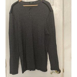 Apt.9 Long Sleeve Dark Grey Henley Shirt Men's Size XXL